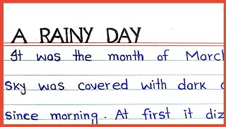 A Rainy Day essay in English  Write a paragraph on a rainy day  A Rainy Day [upl. by Viking]