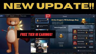 MIR4  DIVINE DRAGONS PILL EVENT  FREE EPIC TIER 3 EARING  2024 [upl. by Yblehs175]