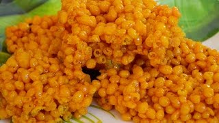 Boondi Mithai  Boondi Jaggery Chakki Video Recipe [upl. by Kemme]