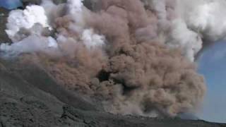 Pyroclastic flows and lava flows at Etna volcano [upl. by Lefkowitz]