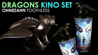 Dragons 3  Kino Set  Ohnezahn  Toothless  Merchandise Figur zum Film [upl. by Reniar21]