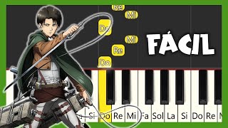 ATTACK ON TITAN  Shinzou wo Sasageyo PIANO FÁCIL CON NOTAS  PIANO TUTORIAL [upl. by Tilagram]