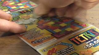 Tetris Lottery Ticket From The Michigan Lottery Plus The Tetris Nintendo Video Game [upl. by Auqenes]