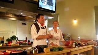 Dario Cecchini and his wife Kim at Cavallo Point Cooking School [upl. by Mollie]