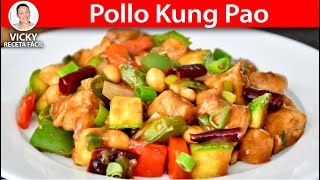 POLLO KUNG PAO  Vicky Receta Facil [upl. by Aihsenak310]