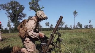 USMC Combined Arms Assault with 60mm Mortars [upl. by Burman121]