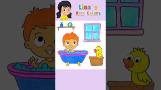 Bath Song  Coloring  Kids Songs ✨💖🌟 shorts nurseryrhymes coloring [upl. by Eural]