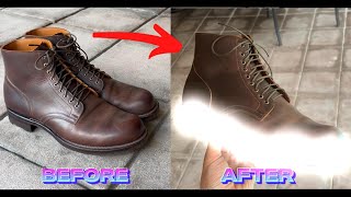 Viberg Service Boots 2040  Making my fancy Vibergs a little less fancy  DIY Edge SandingFinishing [upl. by Diella852]