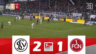 SV Elversberg gegen 1 FC Nürnberg 21  2 Bundesliga 202425  Spielen Höhepunkte [upl. by Qifar362]