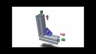 Technique dassemblage pour profiles aluminium modulaires  N°1 [upl. by Whitman109]