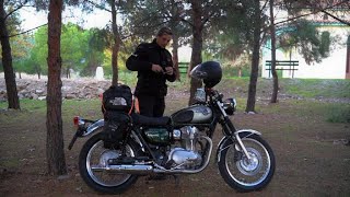 KAWASAKI W800 trip overnight camping  ASMR movie [upl. by Chari]