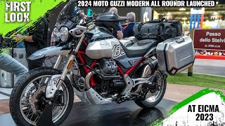 2024 Moto Guzzi V85 TT Modern All Rounder Showcased At EICMA 2023  First Look  India Launch Soon [upl. by Denis]