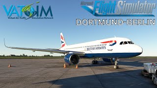 MSFS 2020 IFR flying DORTMUNDBERLIN BRANDENBURG day 22  VFR FLIGHT MSFS2024 live vatsim [upl. by Eibur]