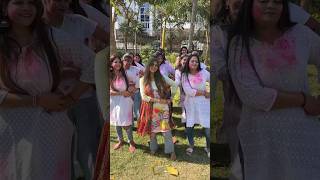 Holi Celebrations with Academy Students🩷✨  Rang Barse  ashortaday holicelebration holi2024 [upl. by Aihsas999]