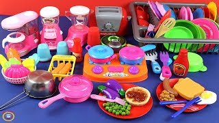 Pretend Cooking With Toy Kitchen amp Cooking Toys [upl. by Plume]