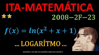 ITA  2008  FASE 2  Questão 23  MATEMÁTICA Questão Resolvida de LOGARÍTMOSIL289 [upl. by Hakilam]