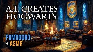 HOGWARTS COMMON ROOMS AMBIENCE  Harry Potter Pomodoro Technique Study with me ASMR Hogwarts Timer [upl. by Zoltai]