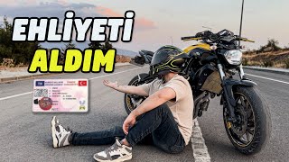 EHLİYETİMİ ALDIM  MT07 MOTOVLOG [upl. by Tucky]