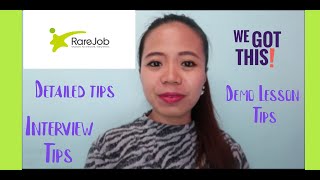 How to pass the interview and demo lesson in Rarejob Detailed tipsbeing a homebased ESL teacher [upl. by Immaj201]