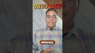 Word of the day OBDURACY [upl. by Maxentia]