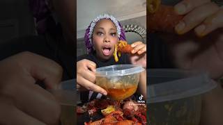 ASMR CRAWFISH MUKBANG  trending asmr mukbang shorts foodie [upl. by Yearwood]