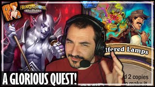 WHAT A GLORIOUS QUEST  Hearthstone Battlegrounds [upl. by Mcgee549]