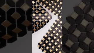 Black amp Gold Woven Glass Mosaic Tiles  Luxurious Design Showcase [upl. by Eyk]