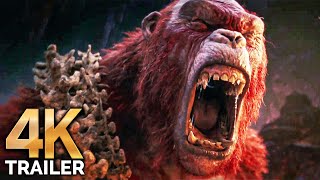 GODZILLA X KONG THE NEW EMPIRE Trailer 4K ULTRA HD 2024 [upl. by Akinirt]