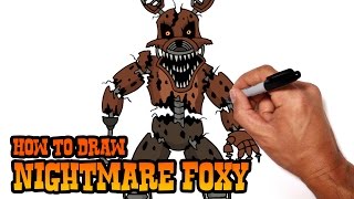 How to Draw Nightmare Foxy  Five Nights at Freddys [upl. by Ping782]