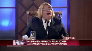 Inician vistas públicas para escoger a jueces del tribunal constitucional [upl. by Yalonda196]