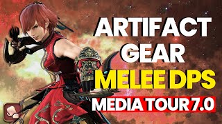 FFXIV Dawntrail Media Tour  Melee DPS Artifact Job Gear 70 VPR MNK NIN DRG RPR amp SAM [upl. by Uranie434]