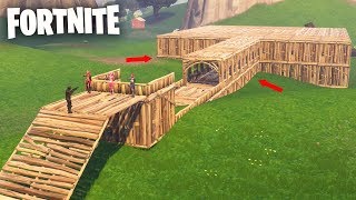 CONSTRUIMOS el LABERINTO MÁS GRANDE de FORTNITE Patio de Juegos Minijuegos en Fortnite 🔥 [upl. by Nnaecarg144]