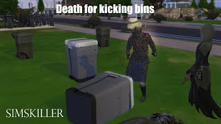 SimsKiller  Death by Kicking Bin  Sims 4 Mod preview [upl. by Erdied289]