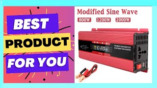 2000W Car Power Inverter 12V to 220V Modified Sine Wave 800W 1200W Universal [upl. by Galasyn]