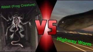 Ribbit Frog Creature Vs Highway Worm [upl. by Pope]