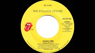 1982 HITS ARCHIVE Hang Fire  Rolling Stones [upl. by Brynne]