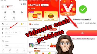 not possible vidmate cash app earning application process problem solved👍 [upl. by Markson293]