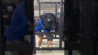 400 lbs Squat Age 14  Grant Seppelfrick weightlifting baseball [upl. by Neelrahs]