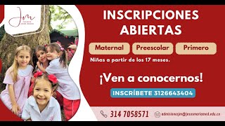 ¡Inscripciones abiertas Colegio JesúsMaría [upl. by Farlee]