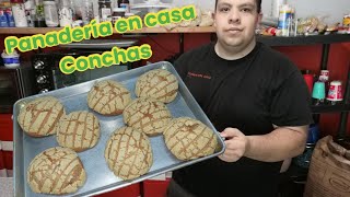 Receta de conchas con masa sabor chocolate deliciosas panadería en casa [upl. by Cyma]