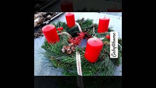 Adventskranz binden und dekorieren diy classic easy nature hack handmade tutorial shorts [upl. by Etteiluj801]