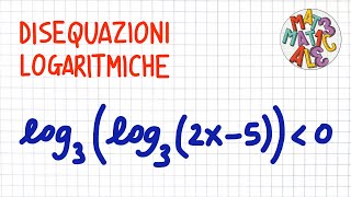 DISEQUAZIONI LOGARITMICHE 7  logaritmo di logaritmo  LE86 [upl. by Langan]