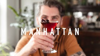 How to Make a Manhattan  a simple classic cocktail recipe [upl. by Leugimesoj530]