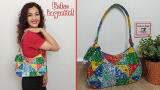 Bolso baguette 👜 Boldo de tela diy🧵 Patrones gratis [upl. by Richter43]