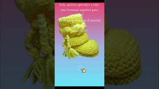 zapatito para BB tejiendoparabebes manualidades tejerparabebes tejidoparaprincipiantes tutorial [upl. by Ierbua]