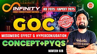 GOC  Mesomeric Effect amp Hyperconjugation  Concept  PYQs  JEE EAPCET 2025  Naveen Sir [upl. by Coppinger]