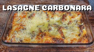 LASAGNE CARBONARA vom SMOKER  DIE BESTE LASAGNE der WELT vom MASTERBUILT  BBQVideo  0815BBQ [upl. by Kcirredal]