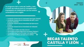 Webinar informativo “Becas Talento Castilla y León” [upl. by Hulton523]