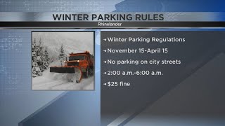 Rhinelander PD Reminds Residents About Winter Parking Regulations [upl. by Malory]