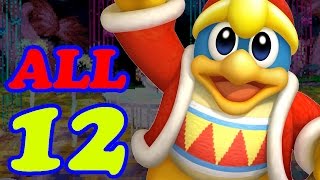 Kirby Triple Deluxe  Kirby Fighters Z  All 12 King Dedede Boss Fights on Very Hard Final Boss [upl. by Nicole]